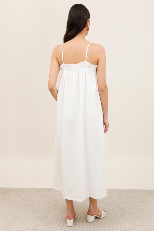 Robes longues Femme Blanc Daphnea 32209 Efashion Paris