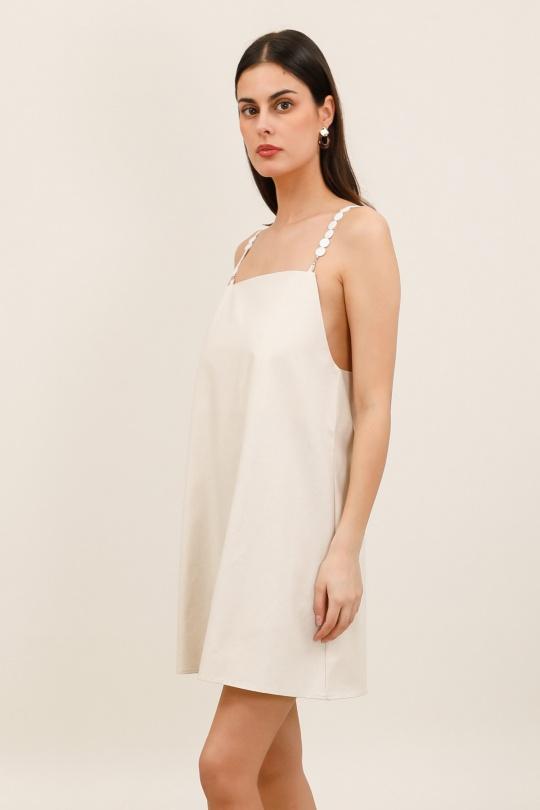 Robes courtes Femme Beige Daphnea 32166 Efashion Paris