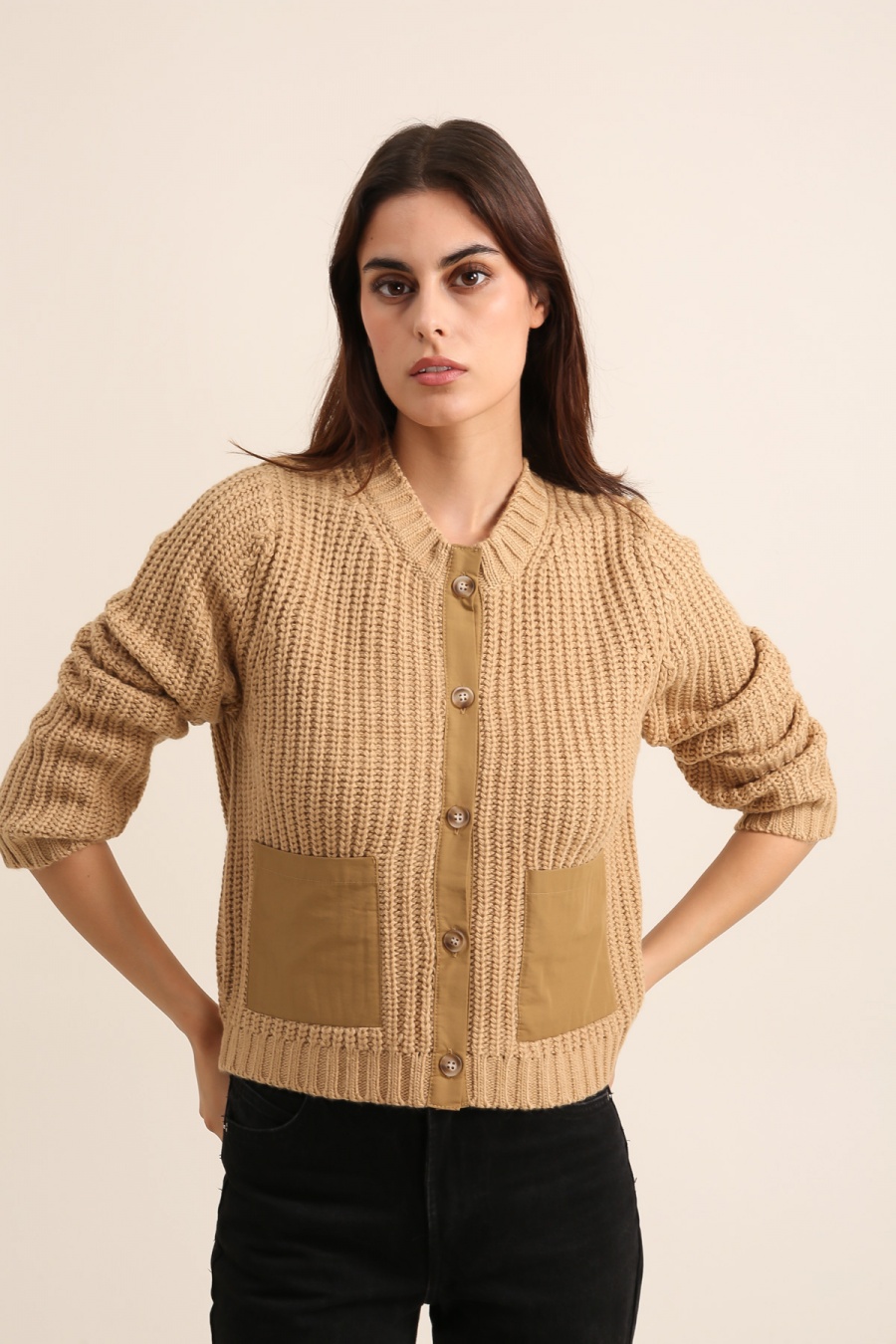 Gilets Femme Camel Daphnea A1396 #c Efashion Paris