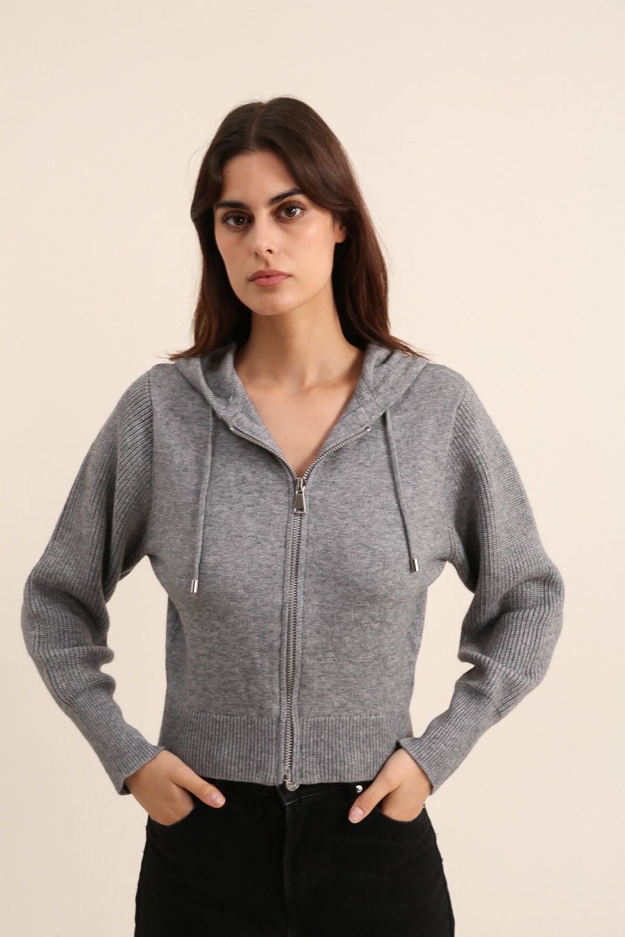 Gilets Femme Gris Daphnea A1397 #c Efashion Paris