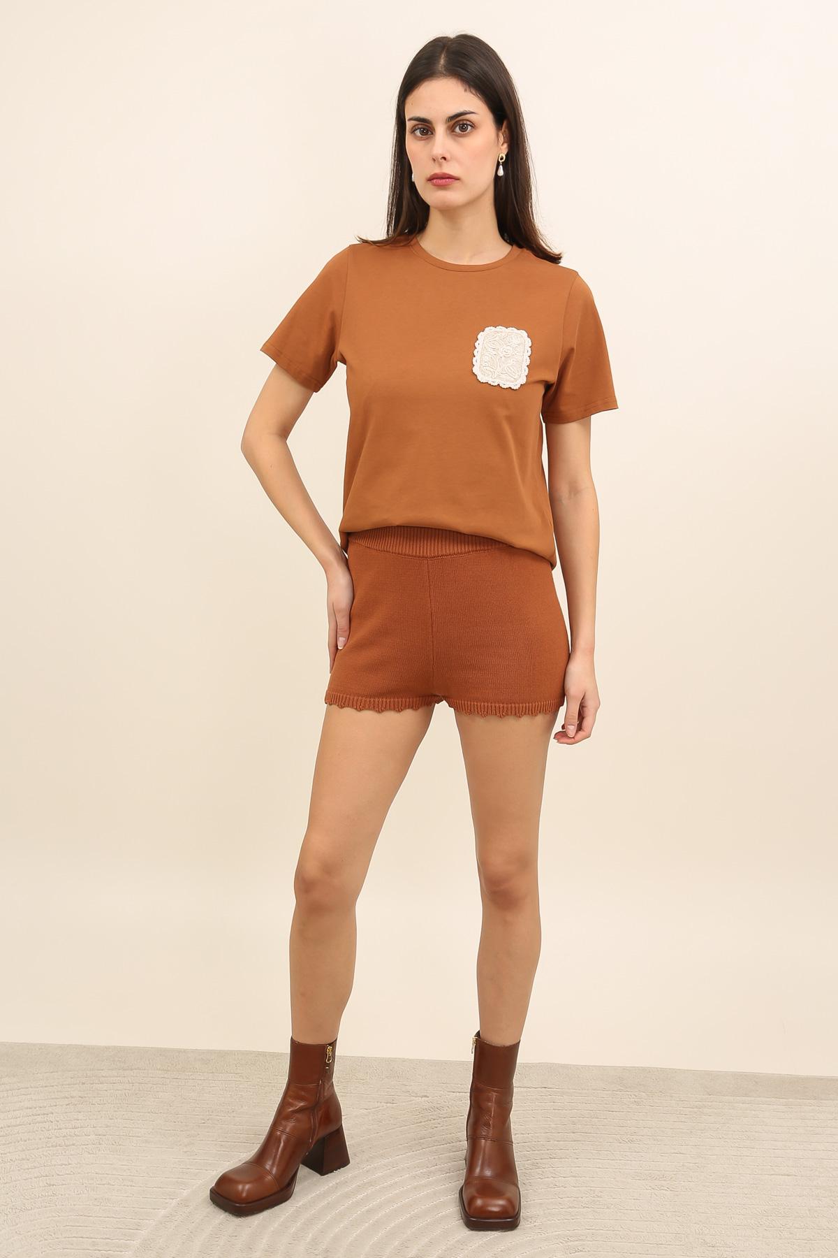 Shorts Femme Rouge Daphnea A1583 #c Efashion Paris