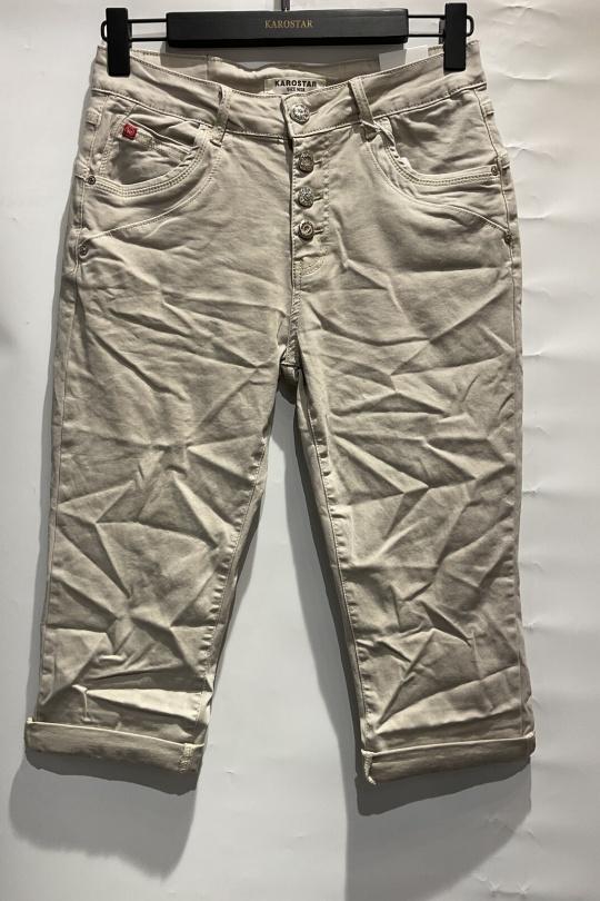 Pantacourts Femme Beige Novo Création KC25103 Efashion Paris