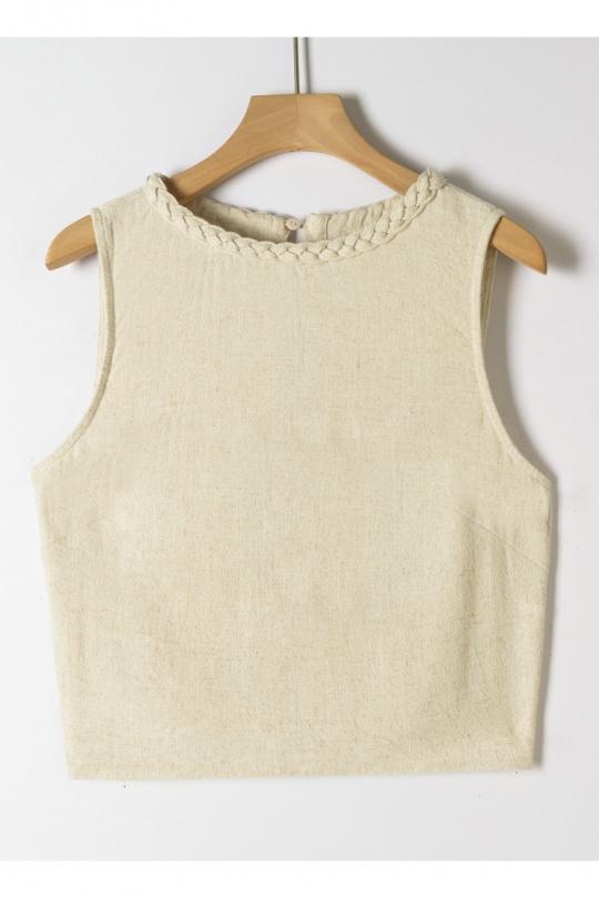 Camisetas sin mangas Mujer Beige ATELIER EVENE (ancien KILIBBI) T1629 PRE ORDER Efashion Paris