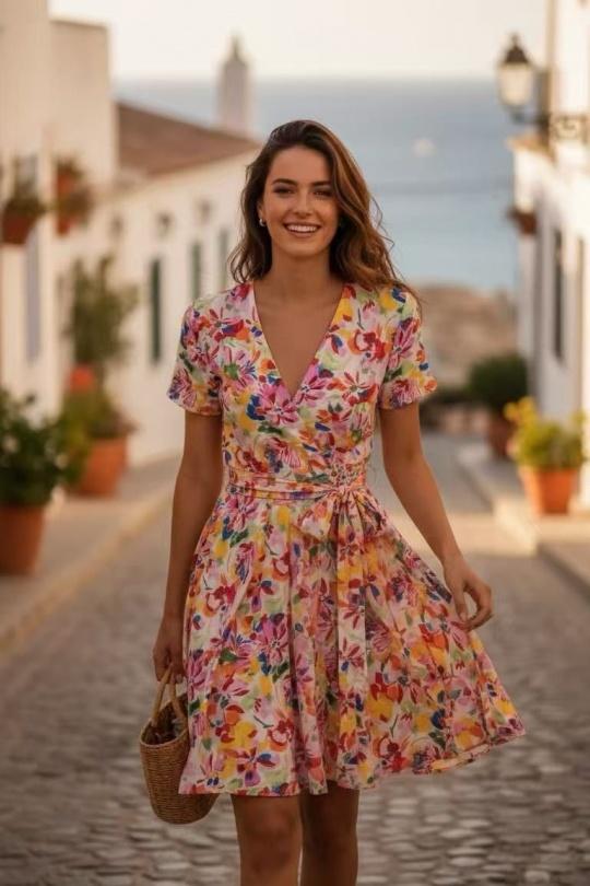 Robes courtes Femme Rose ATELIER EVENE R1156 Efashion Paris