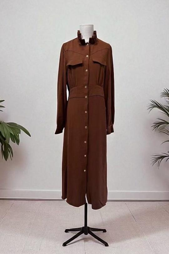 Maxi dresses Women Chocolate ATELIER EVENE R1537C Efashion Paris