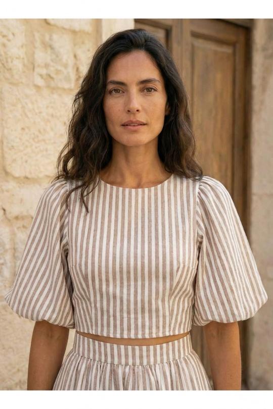 Tops Femme Beige ATELIER EVENE T1705 Efashion Paris