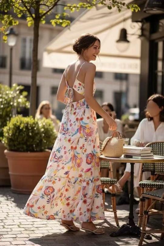 Vestidos largos Mujer Cream ATELIER EVENE R1632 Efashion Paris