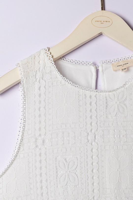 Robes courtes Femme Ecru ATELIER EVENE R1739 Efashion Paris