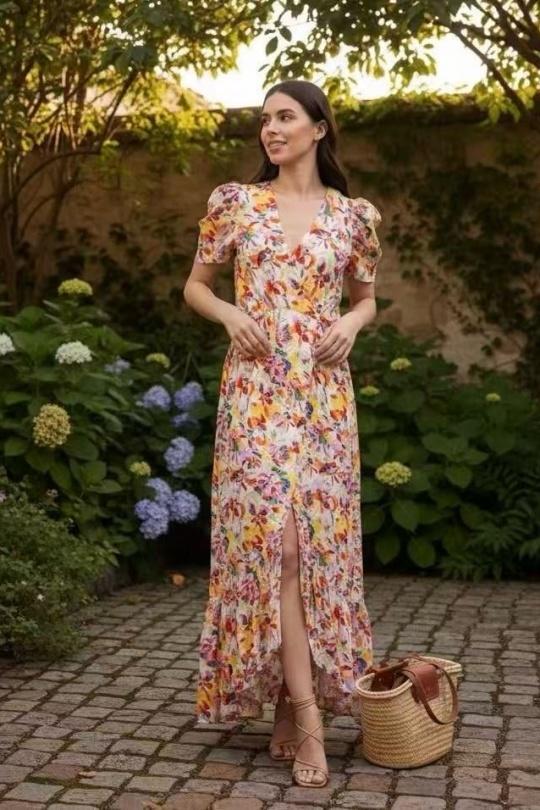 Robes longues Femme Rose ATELIER EVENE R1155-1 Efashion Paris