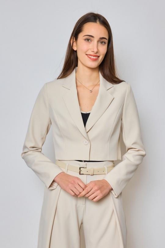 Vestes  Femme Blanc Lulumary V298 Efashion Paris