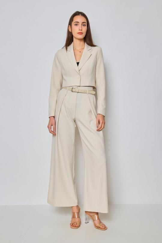 Vestes  Femme Blanc Lulumary V298 Efashion Paris