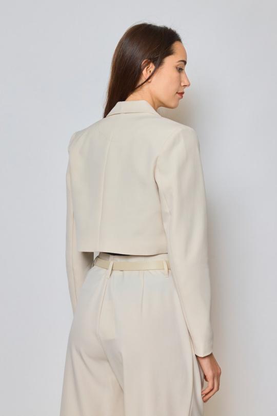 Vestes  Femme Blanc Lulumary V298 Efashion Paris