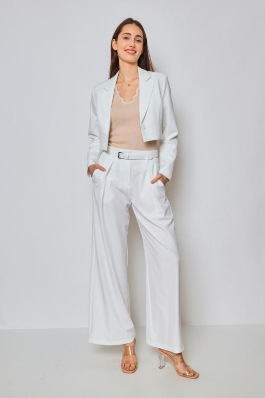 Vestes  Femme Blanc Lulumary V298 Efashion Paris