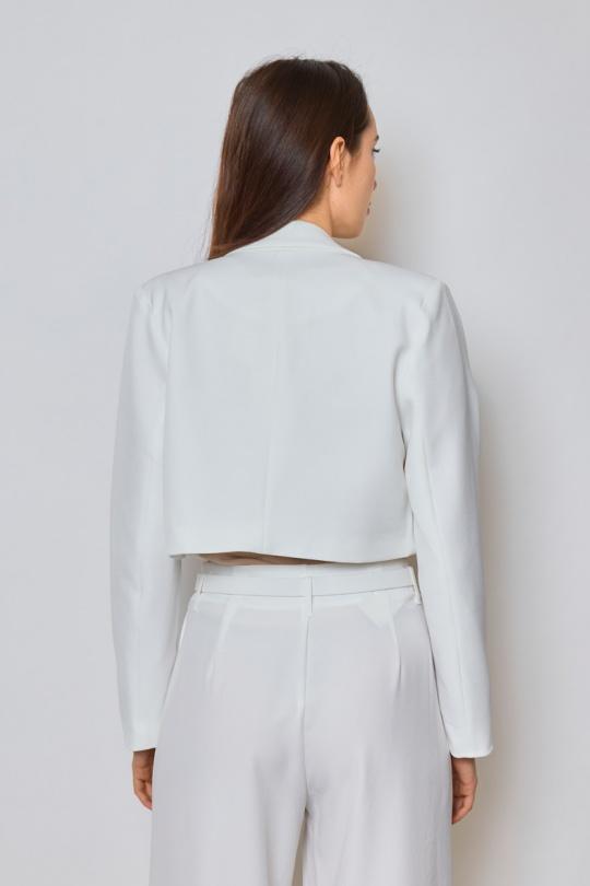 Vestes  Femme Blanc Lulumary V298 Efashion Paris