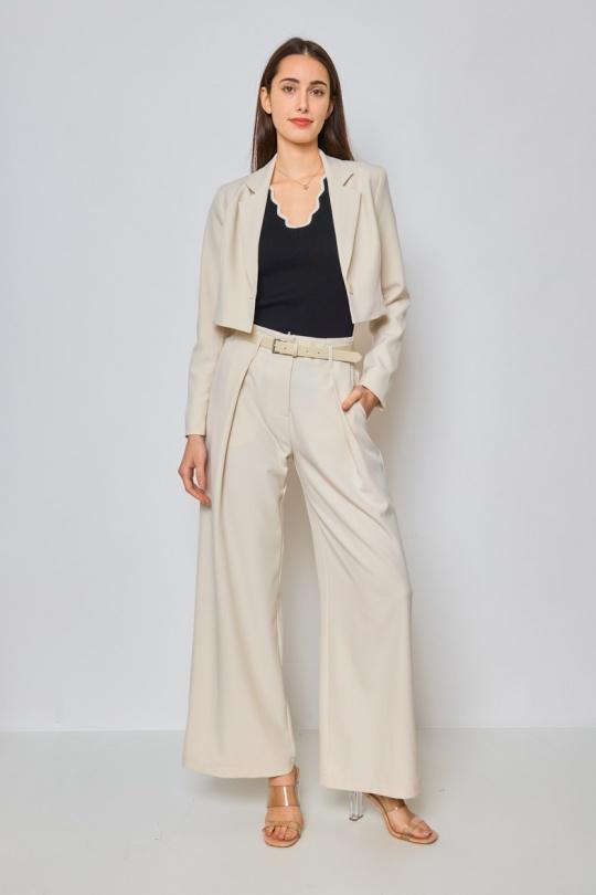 Pantalons Femme Blanc Lulumary P950 Efashion Paris