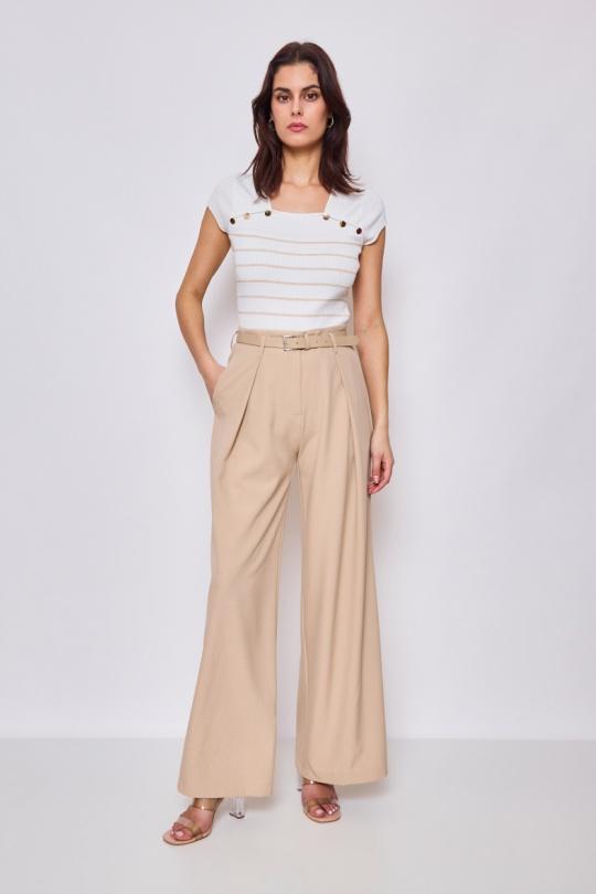 Pantalons Femme Blanc Lulumary P950 Efashion Paris