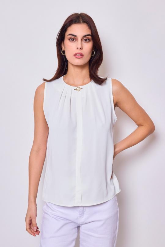 Blouses Women White Lulumary CH264A Efashion Paris