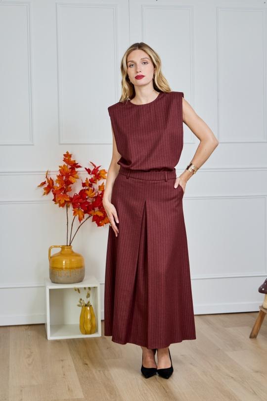 Tops Mujer Burgundy Lulumary H725 Efashion Paris