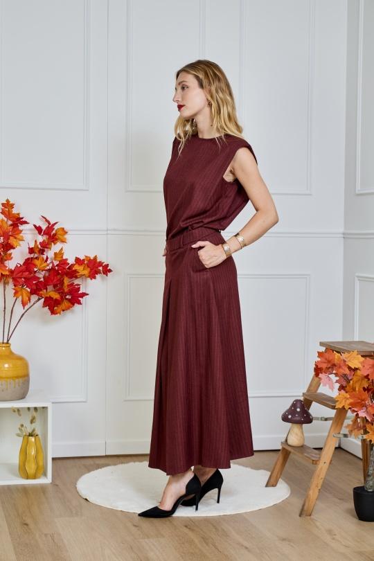 Tops Mujer Burgundy Lulumary H725 Efashion Paris