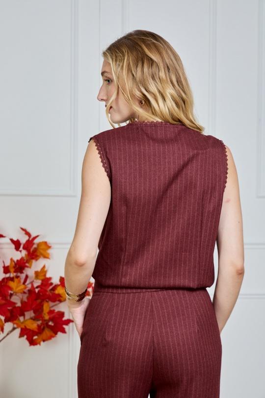 Tops Mujer Burgundy Lulumary H725 Efashion Paris