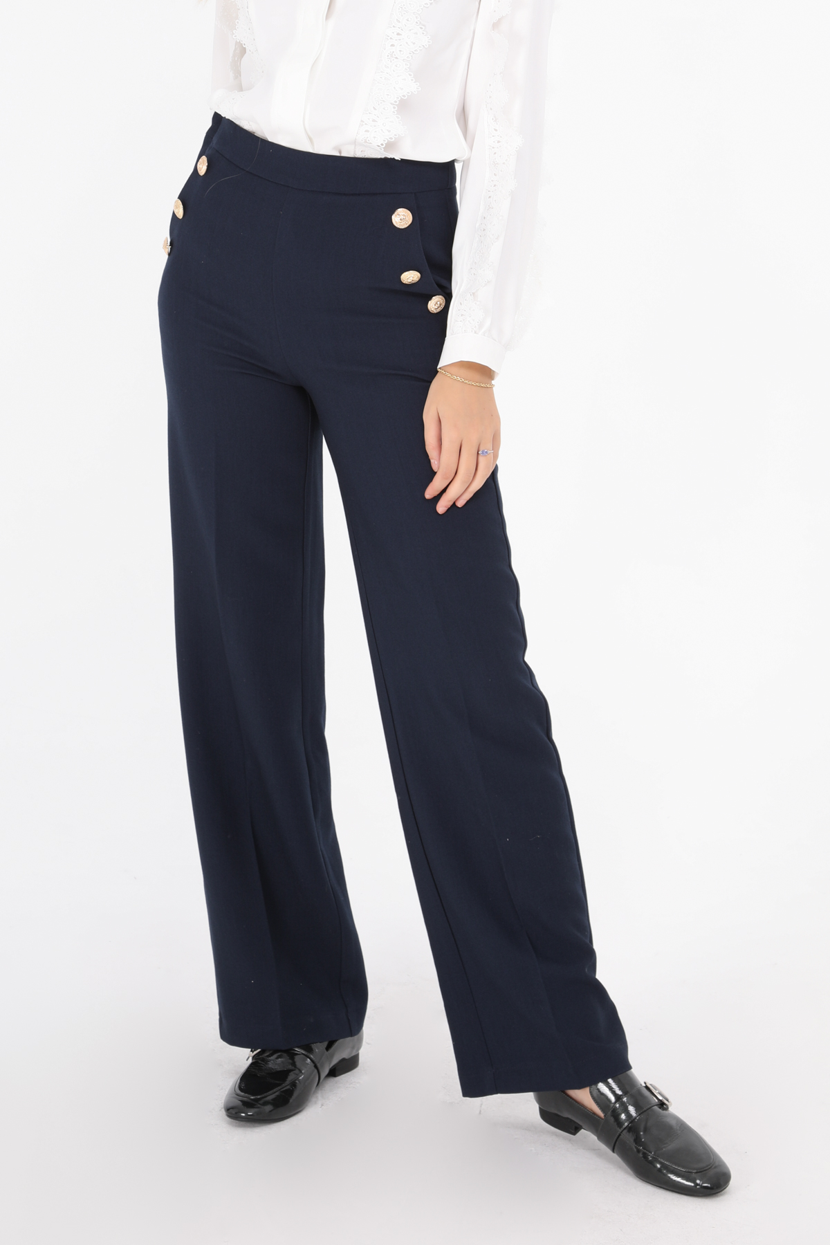 Pantalons Femme Marine Lulumary P868 #c Efashion Paris