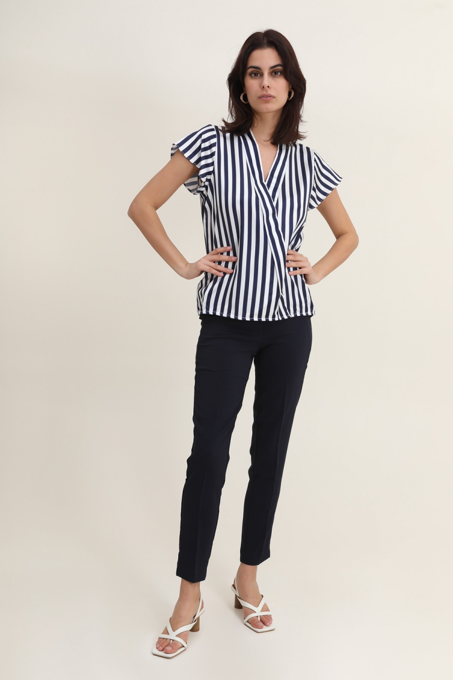 Pantalons Femme Marine Lulumary P910 #c Efashion Paris