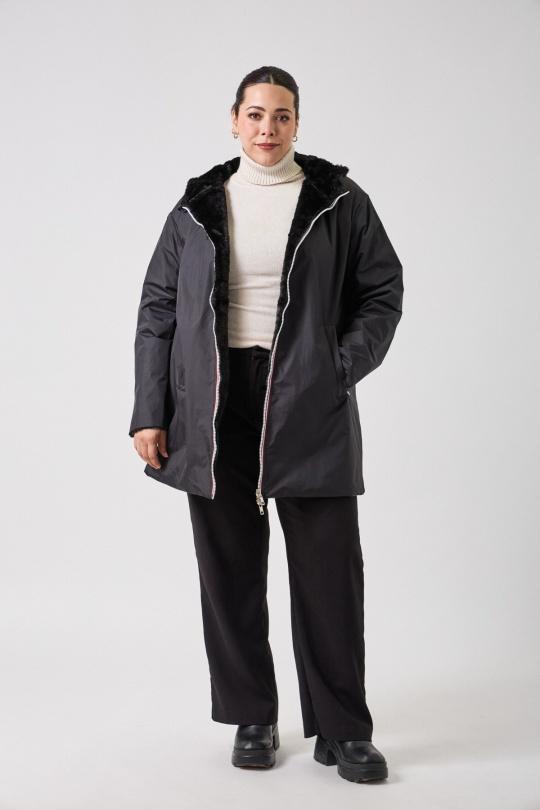 Cappotti Donna Black Escandelle 22367L Efashion Paris