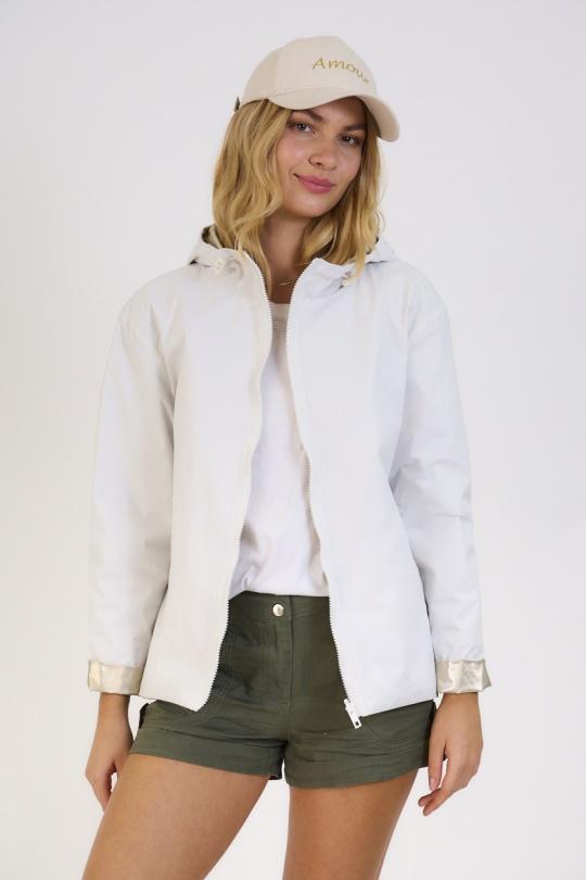 Parkas Femme blanc/doré Escandelle 4113 Efashion Paris