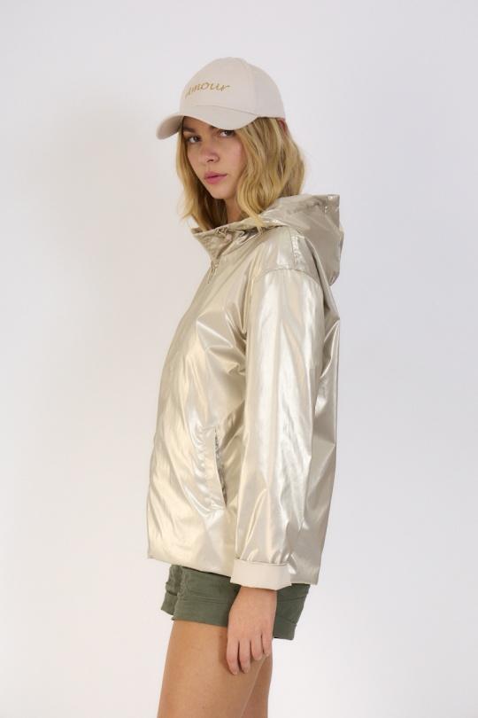 Parkas Femme blanc/doré Escandelle 4113 Efashion Paris