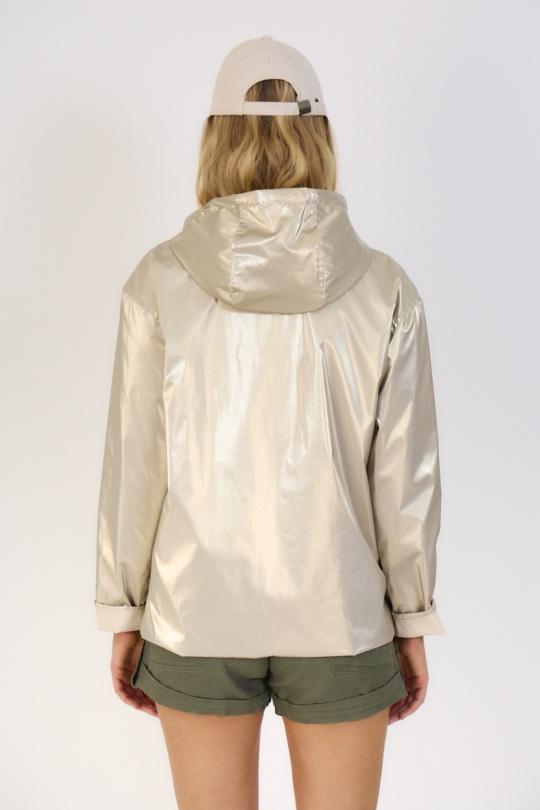 Parkas Femme blanc/doré Escandelle 4113 Efashion Paris