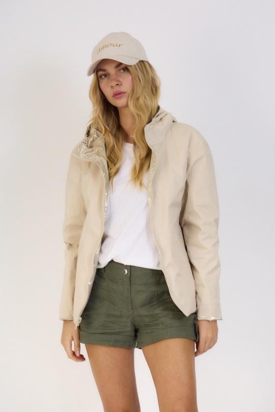 Parkas Femme blanc/doré Escandelle 4113 Efashion Paris