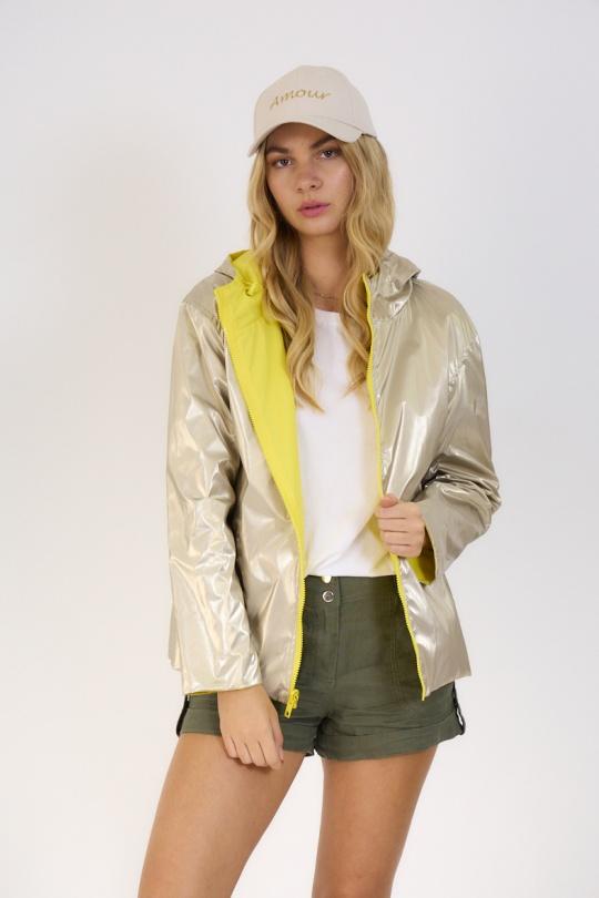 Parkas Femme blanc/doré Escandelle 4113 Efashion Paris