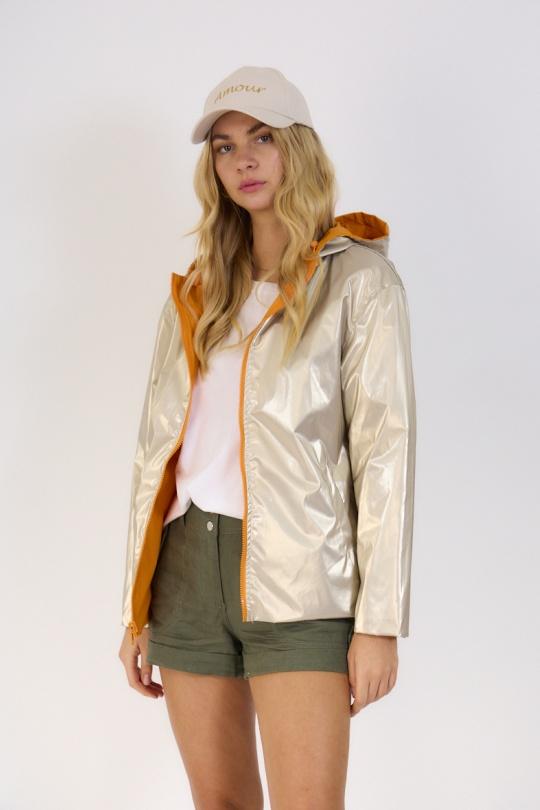 Parkas Femme blanc/doré Escandelle 4113 Efashion Paris