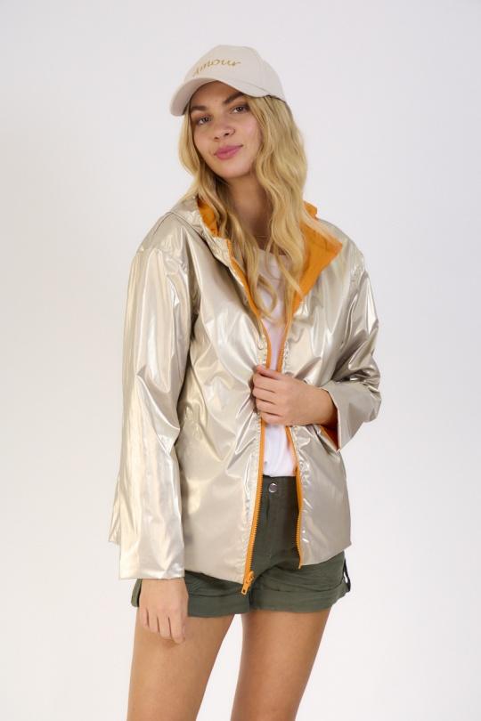 Parkas Femme blanc/doré Escandelle 4113 Efashion Paris