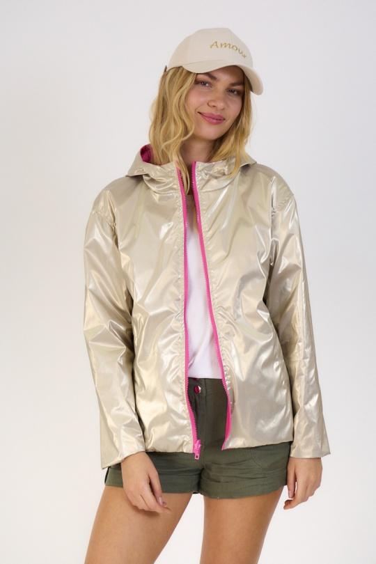 Parkas Femme blanc/doré Escandelle 4113 Efashion Paris