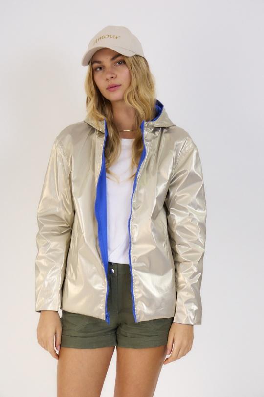 Parkas Femme blanc/doré Escandelle 4113 Efashion Paris