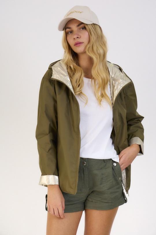 Parkas Femme blanc/doré Escandelle 4113 Efashion Paris