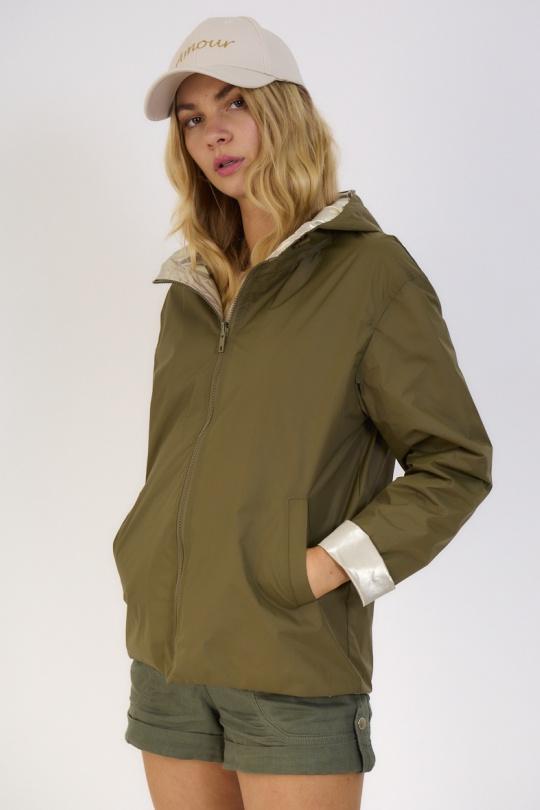 Parkas Femme blanc/doré Escandelle 4113 Efashion Paris