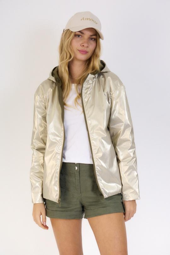 Parkas Femme blanc/doré Escandelle 4113 Efashion Paris