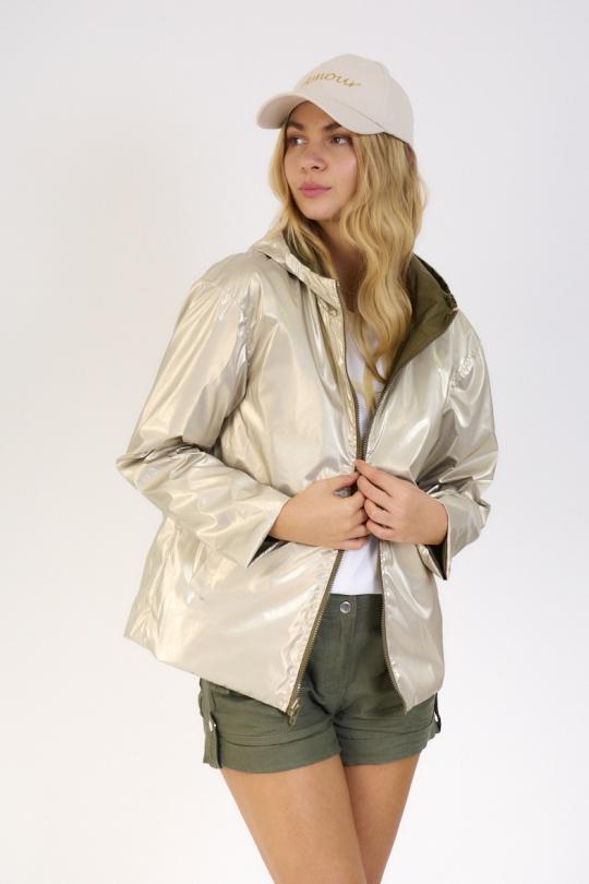 Parkas Femme blanc/doré Escandelle 4113 Efashion Paris