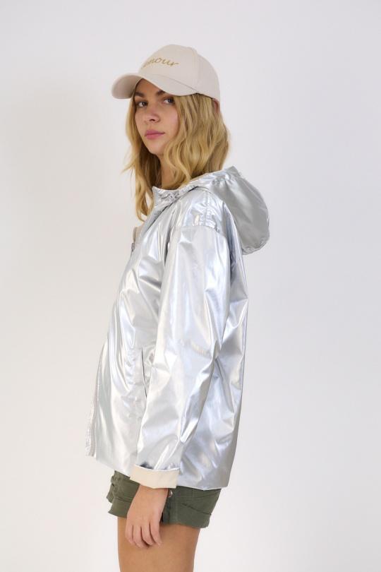 Parkas Femme blanc/doré Escandelle 4113 Efashion Paris