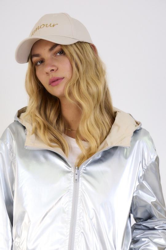 Parkas Femme blanc/doré Escandelle 4113 Efashion Paris