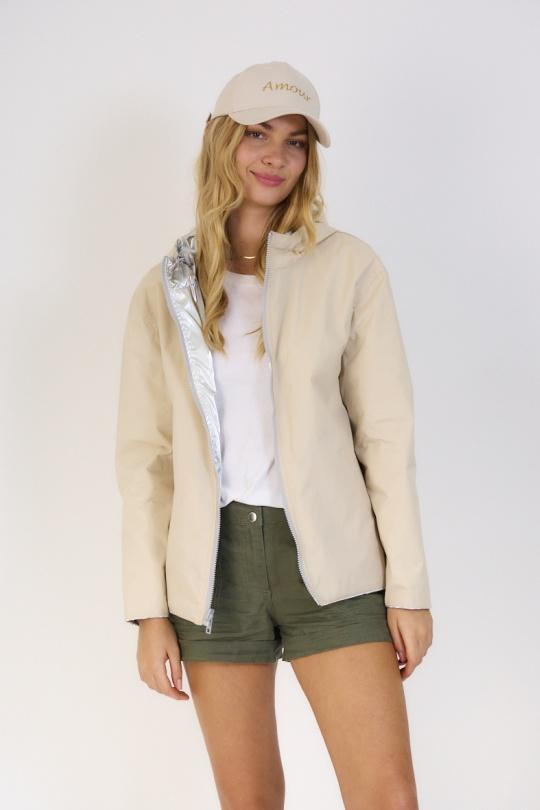 Parkas Femme blanc/doré Escandelle 4113 Efashion Paris