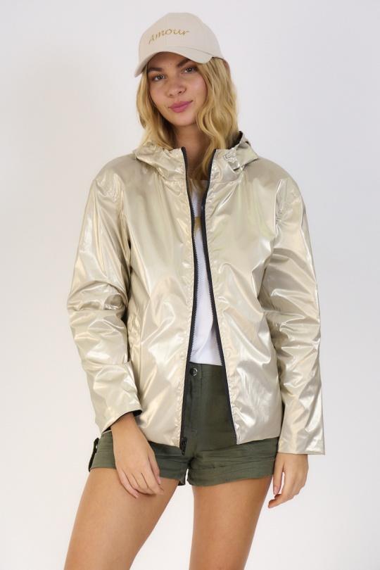 Parkas Femme blanc/doré Escandelle 4113 Efashion Paris