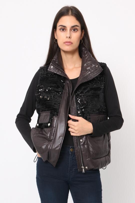 Doudounes Femme Noir SOFTY BY EVER BOOM  S2761 Efashion Paris