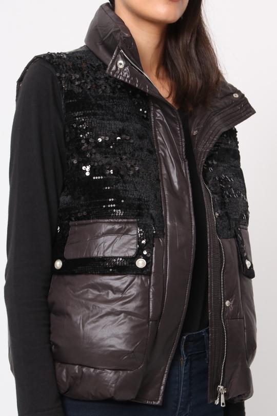 Doudounes Femme Noir SOFTY BY EVER BOOM  S2761 Efashion Paris