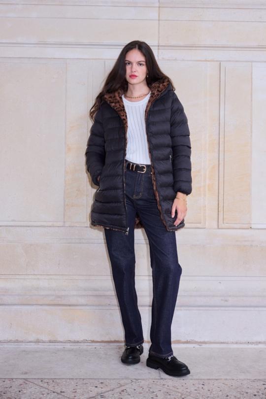 Doudounes Femme Noir/Beige SOFTY BY EVER BOOM  S5630 Efashion Paris