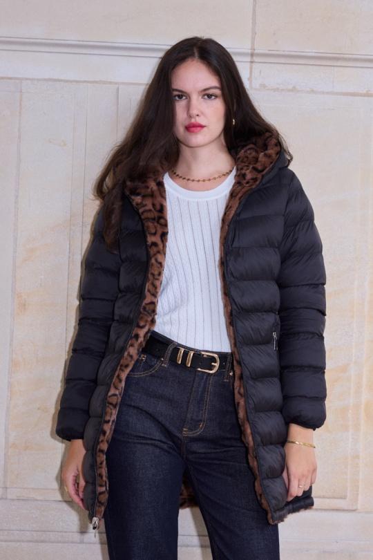 Doudounes Femme Noir/Beige SOFTY BY EVER BOOM  S5630 Efashion Paris