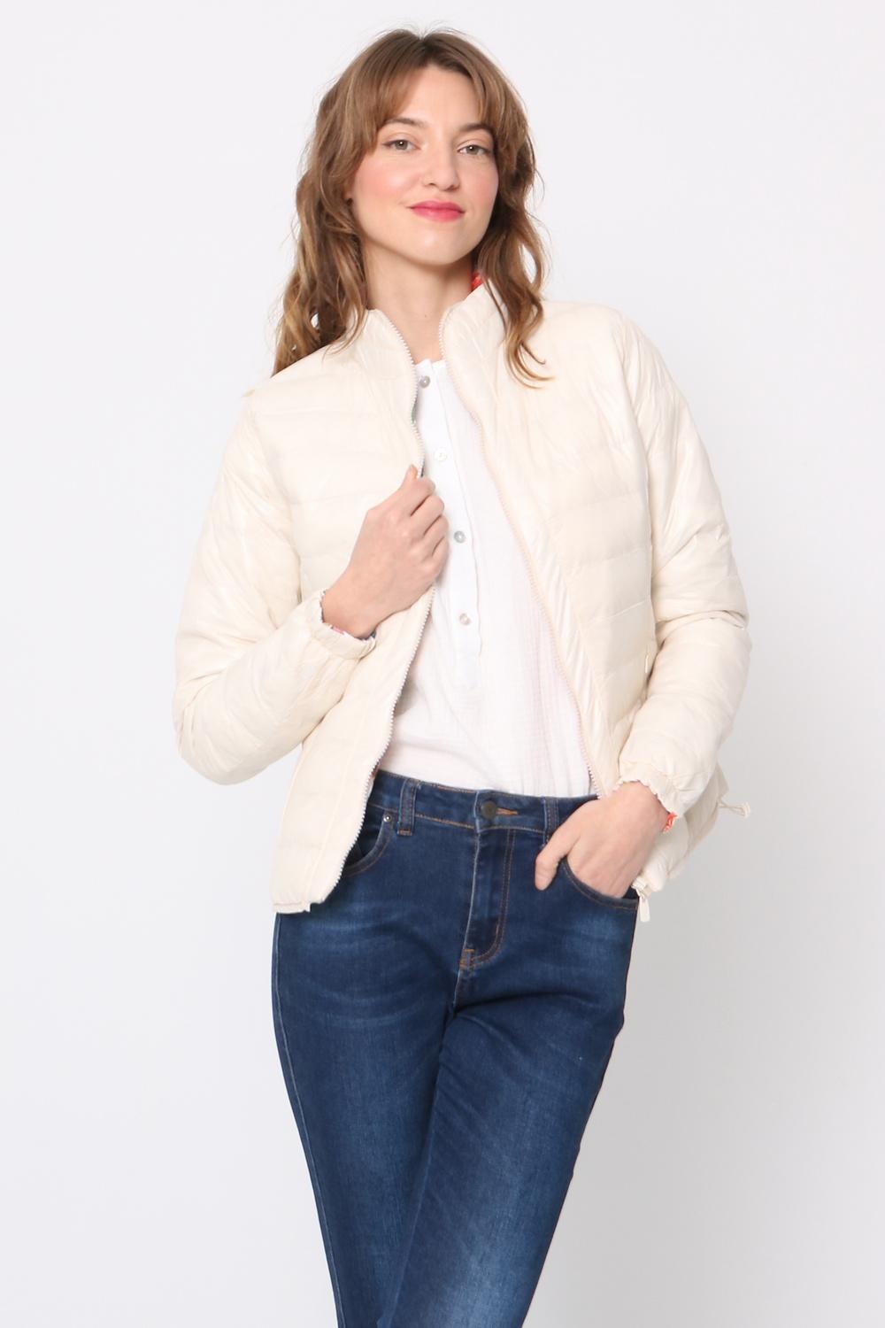 Doudounes Femme Ecru SOFTY BY EVER BOOM  6715 #c Efashion Paris