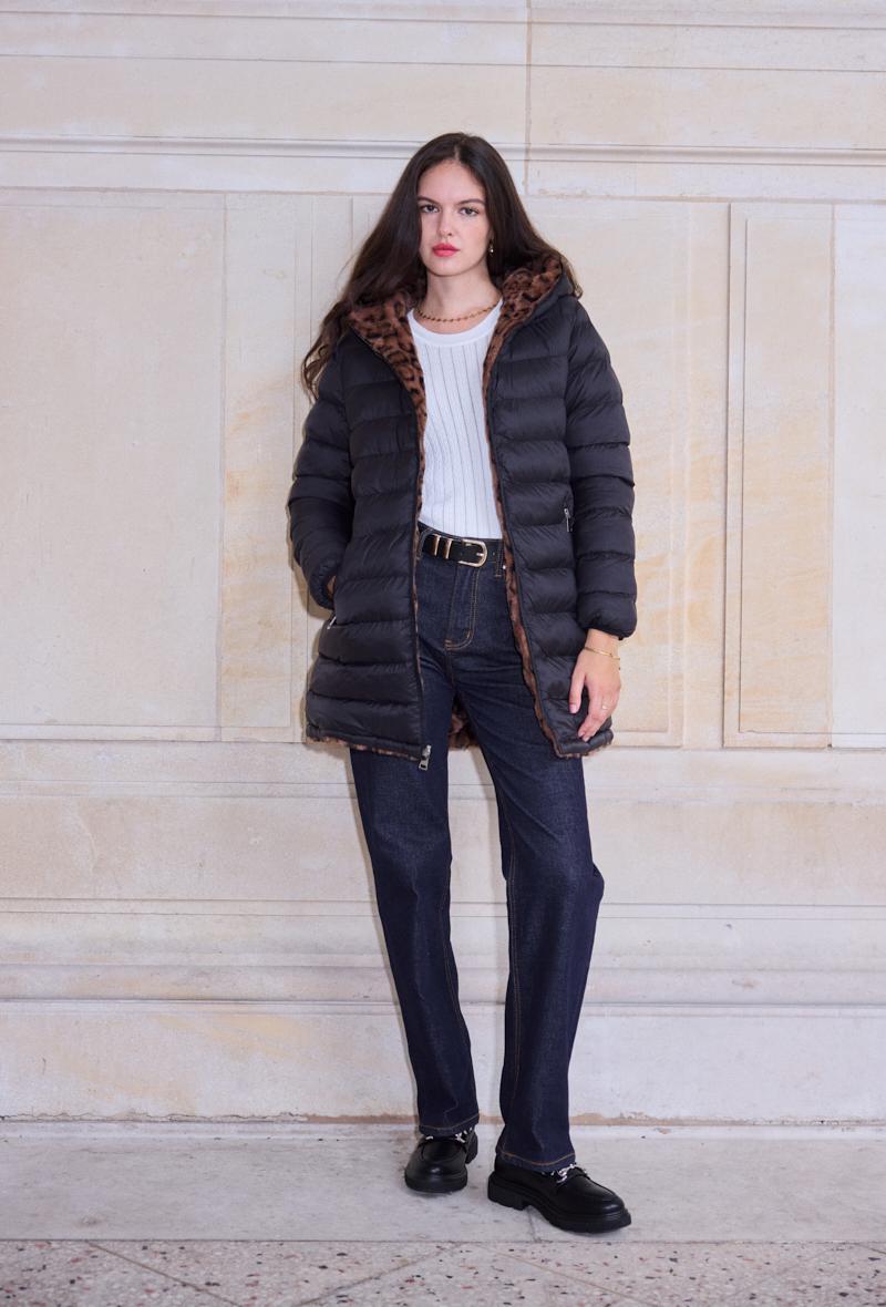 Doudounes Femme Noir/Beige SOFTY BY EVER BOOM  S5630 #c Efashion Paris